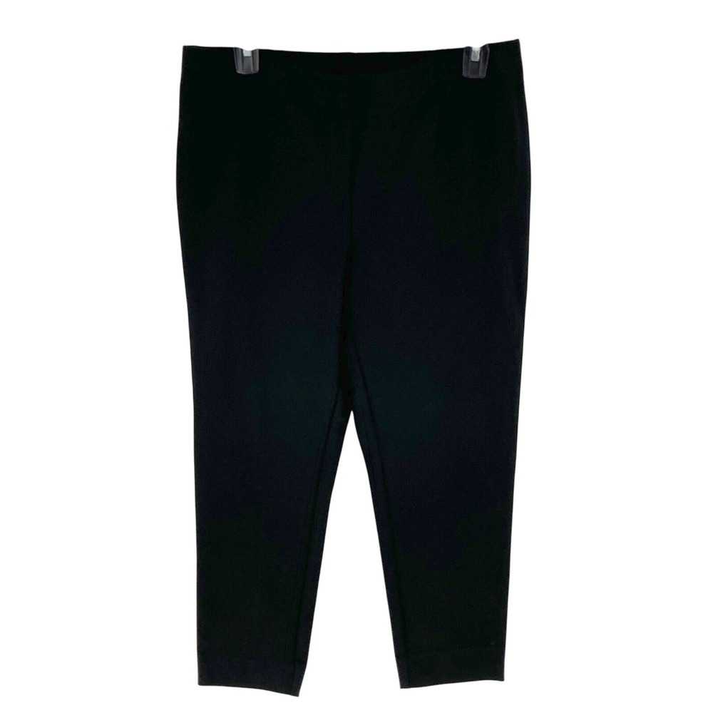 J. Jill Black Ponte Slim Leg Petite‎ Pants Size M Business Casual Everyday Pants